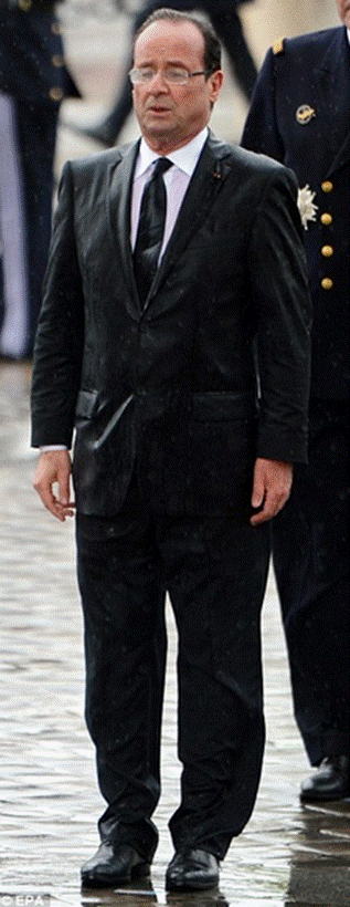 hollande sous la pluie