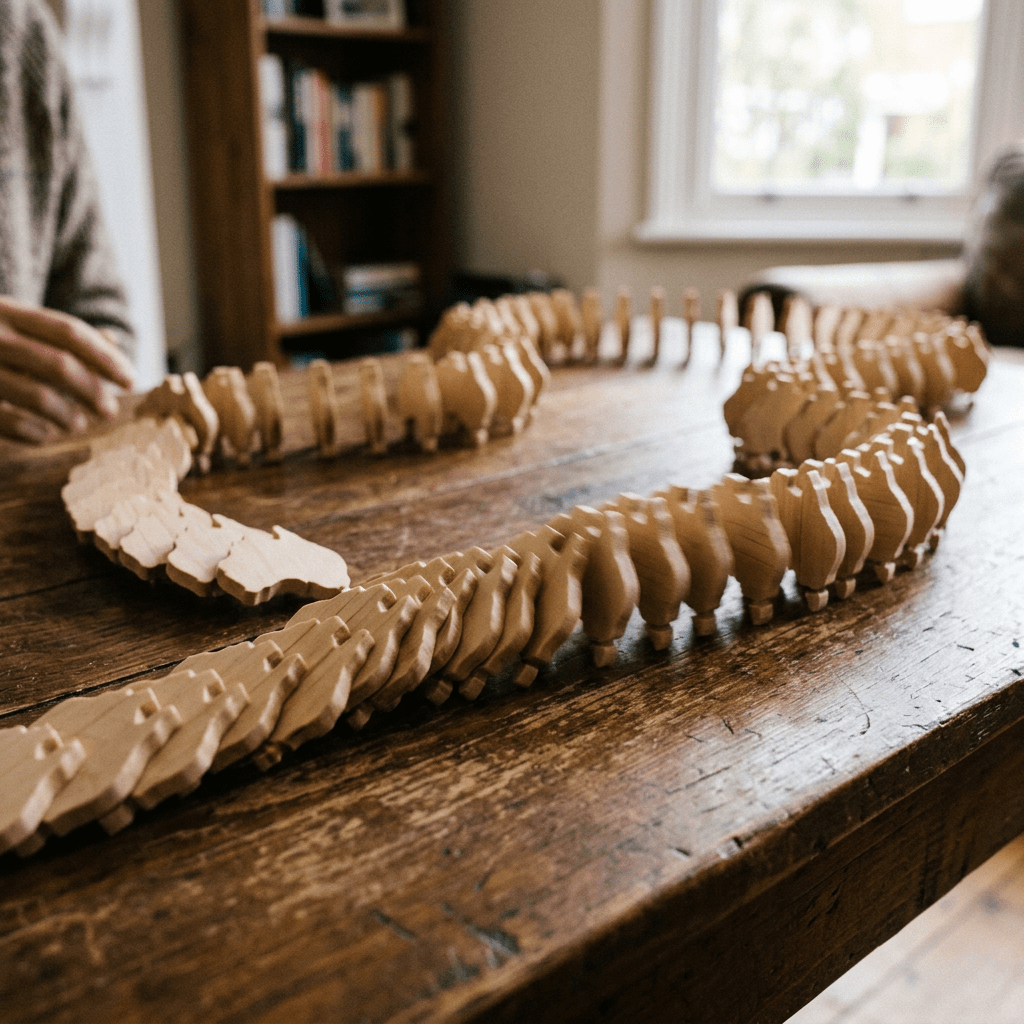 Falling domino shaped like country map