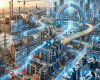 Industrial workers managing computational systems integrating planning, resource optimization, and national coordination